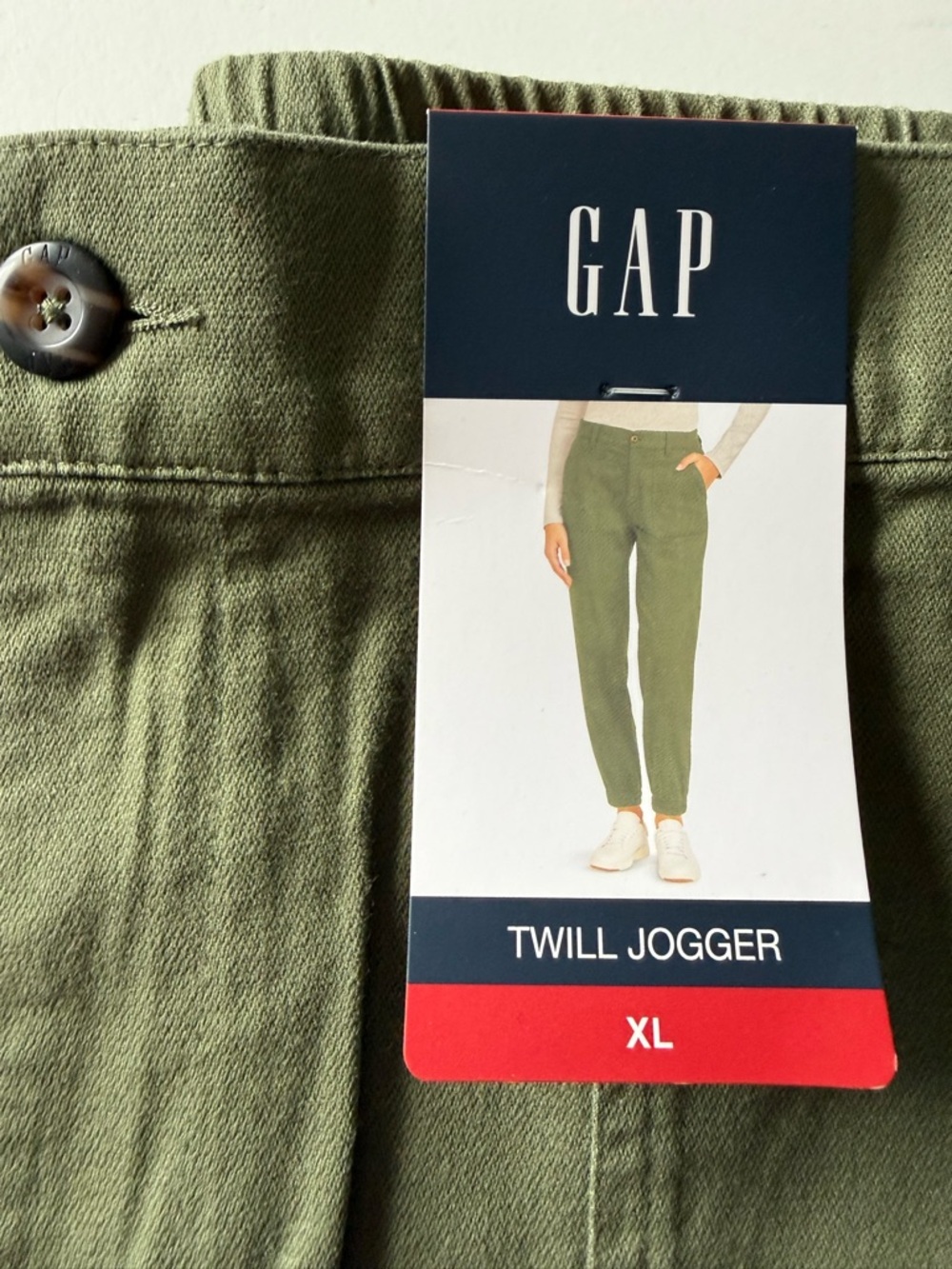New gap women's xl twill joggers - Picture 2 of 4